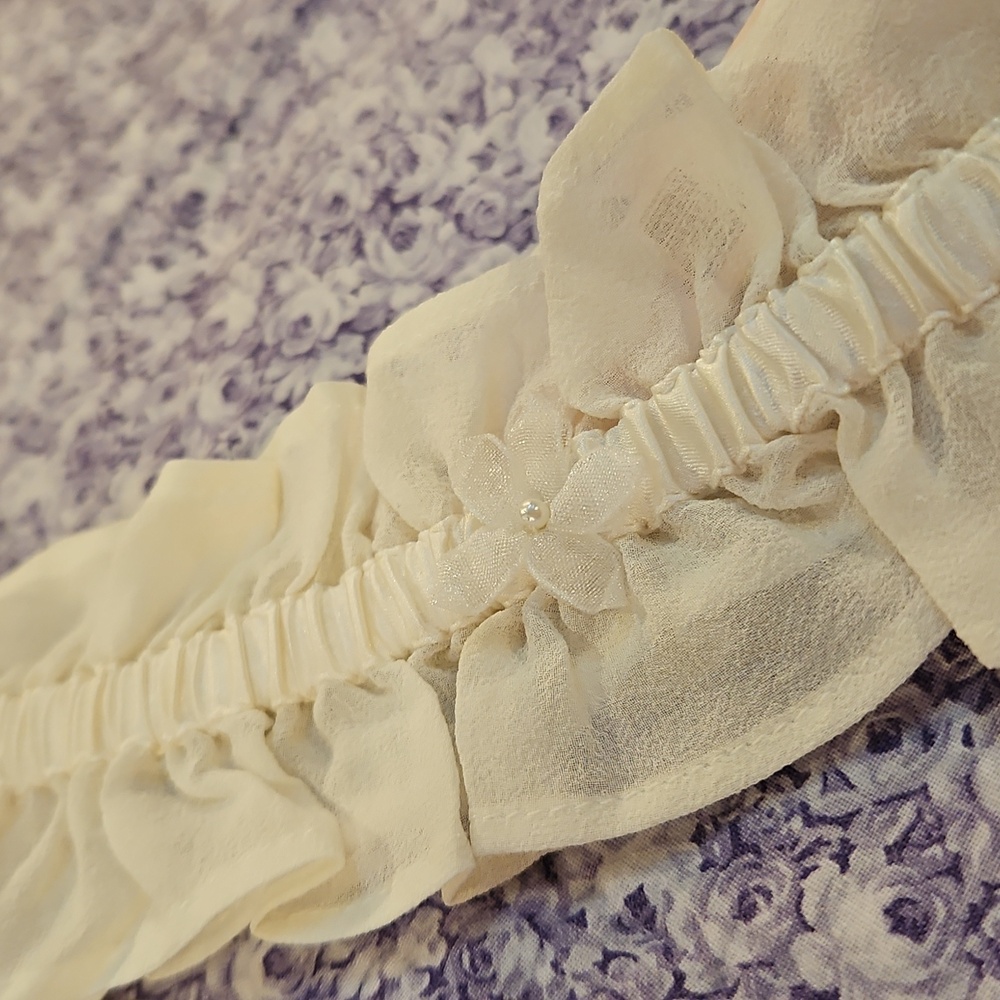 Victoria's Secret | Ivory Color | Wedding Garter | Y2K | Single Flower & Bead - Picture 12 of 12